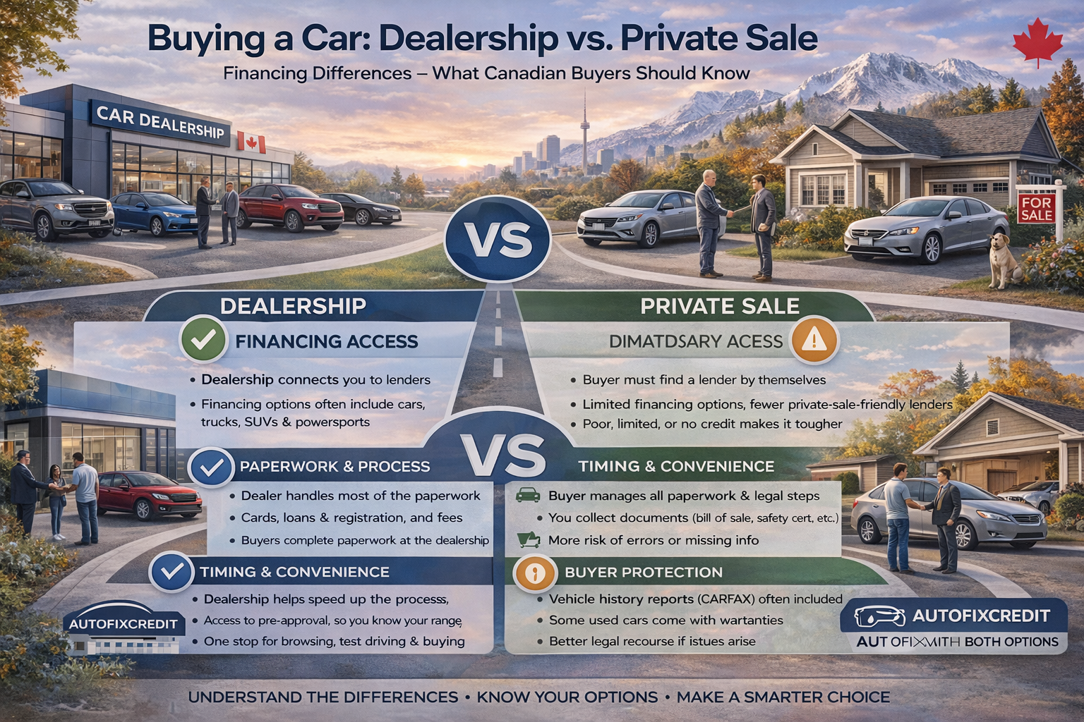 Buying a Car: Dealership vs. Private Sale — Financing Differences